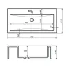 Umywalka nablatowa z konglomeratu Reno 54x40 biały połysk